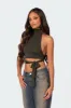 Hamlin Wrap Tie Crop Top sold by Edikted