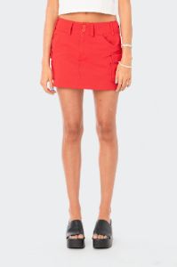 Katya Low-Rise Cargo Skirt sold by Edikted
