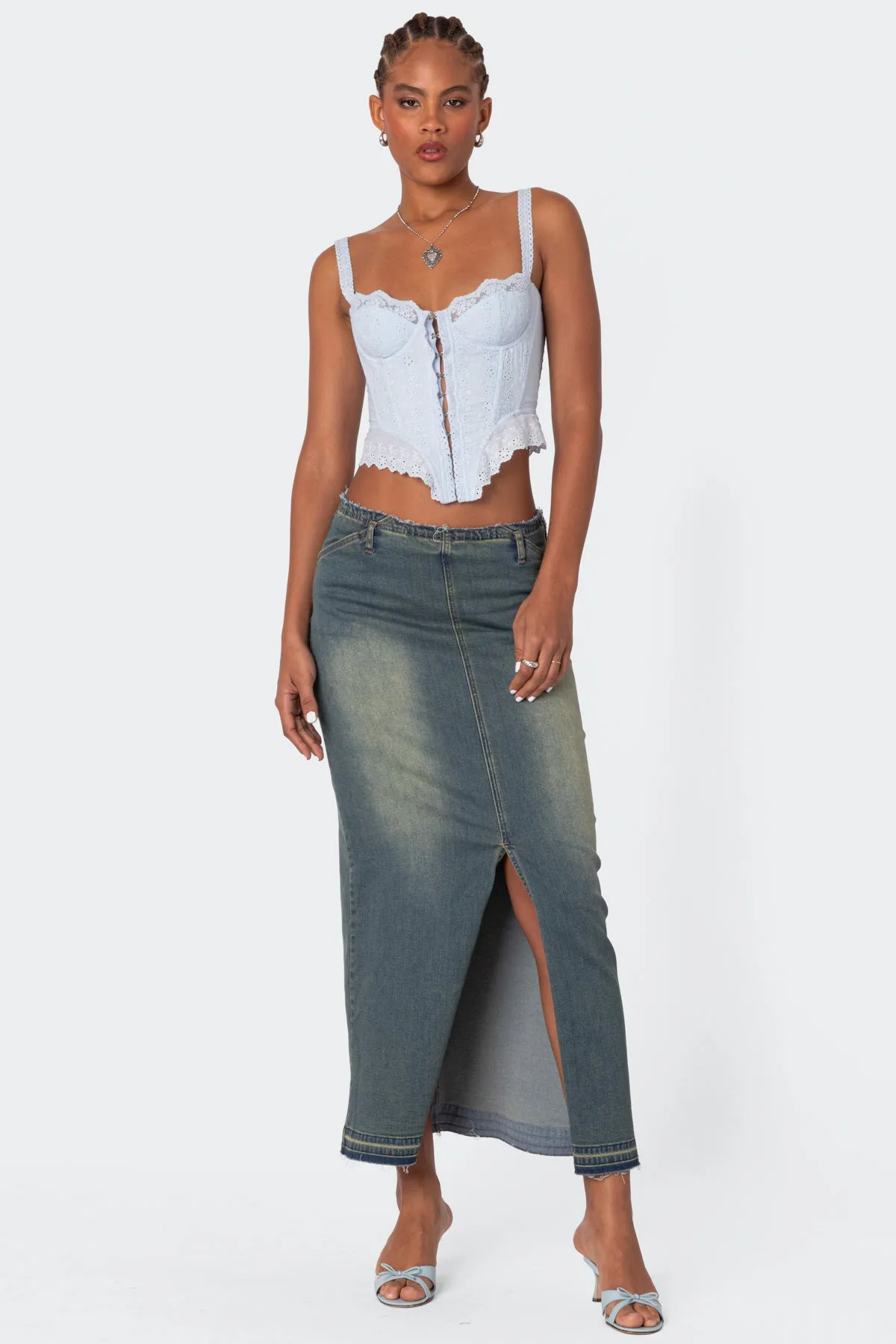 Asteria Eyelet Corset sold by Edikted product image thumbnail 5