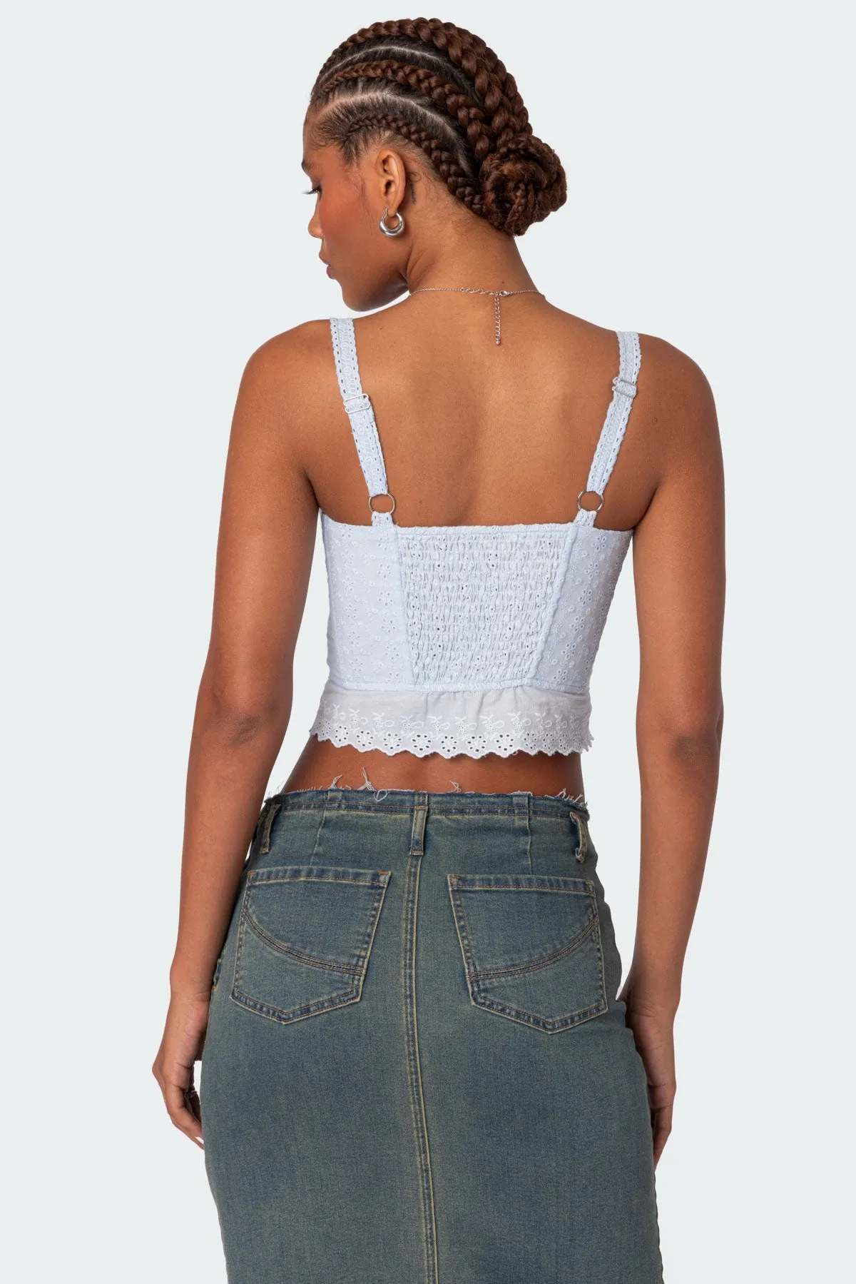 Asteria Eyelet Corset sold by Edikted product image thumbnail 4