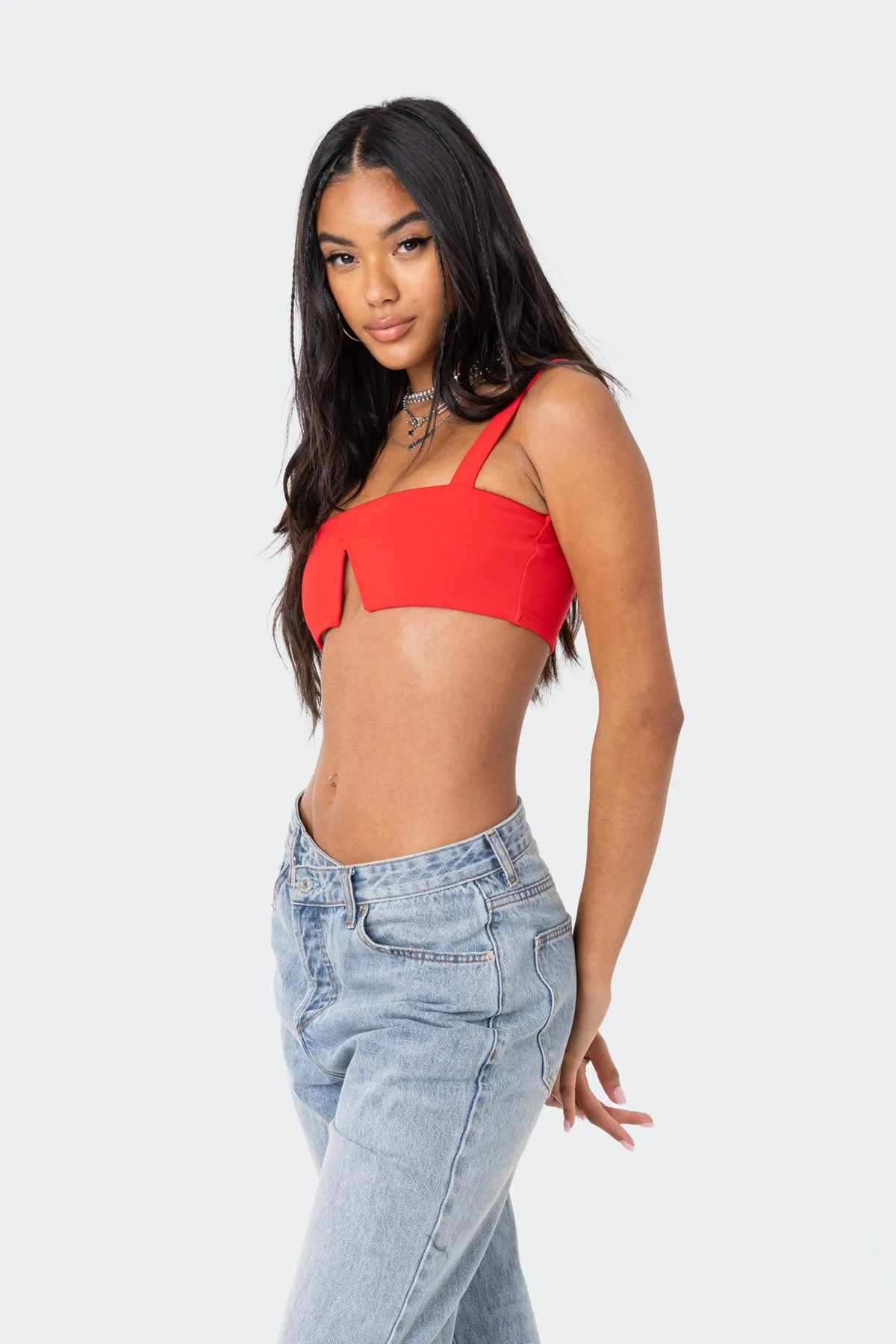 Valeria V Crop Top sold by Edikted product image thumbnail 4