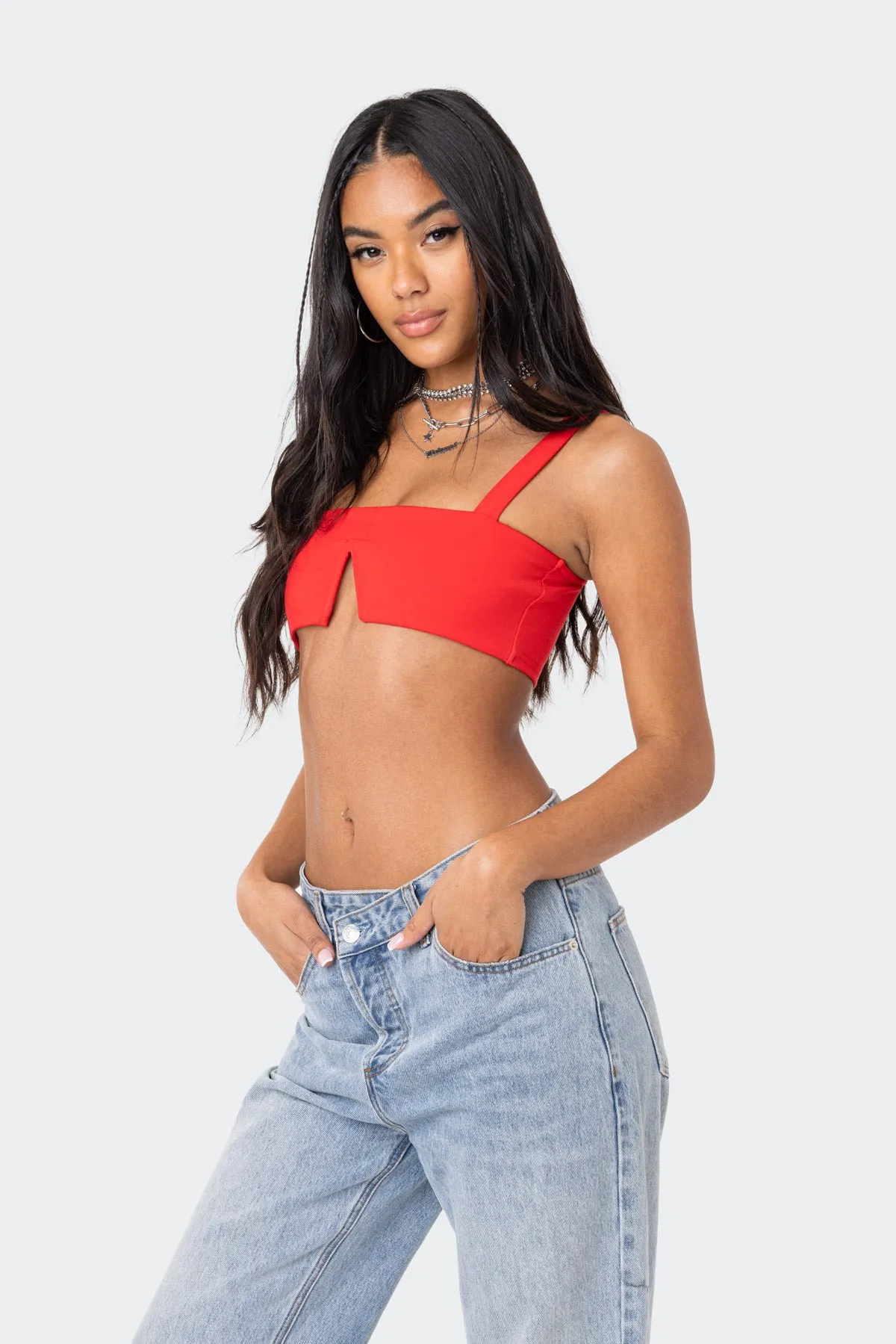 Valeria V Crop Top sold by Edikted product image thumbnail 3