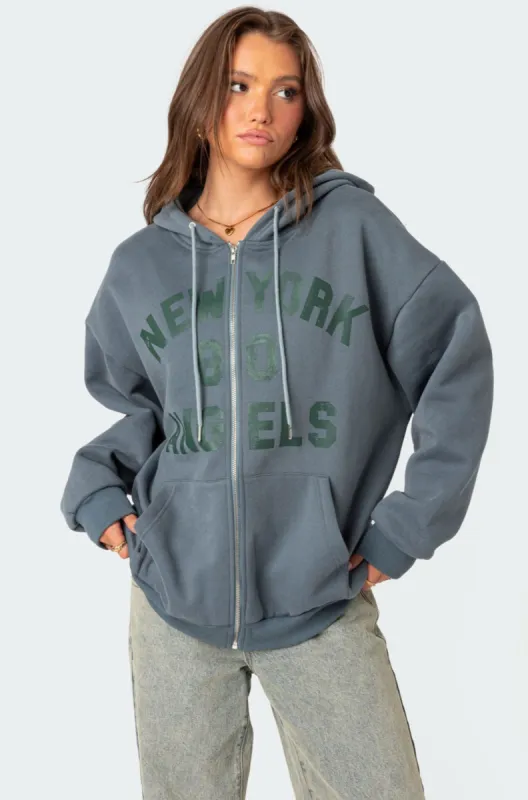 New York Angels Oversized Hoodie sold by Edikted