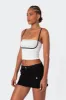 Yang Contrast Strap Tank Top sold by Edikted