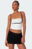 Yang Contrast Strap Tank Top sold by Edikted