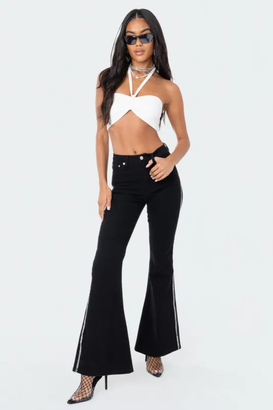 Kai Adjustable Strapless Crop Top sold by Edikted