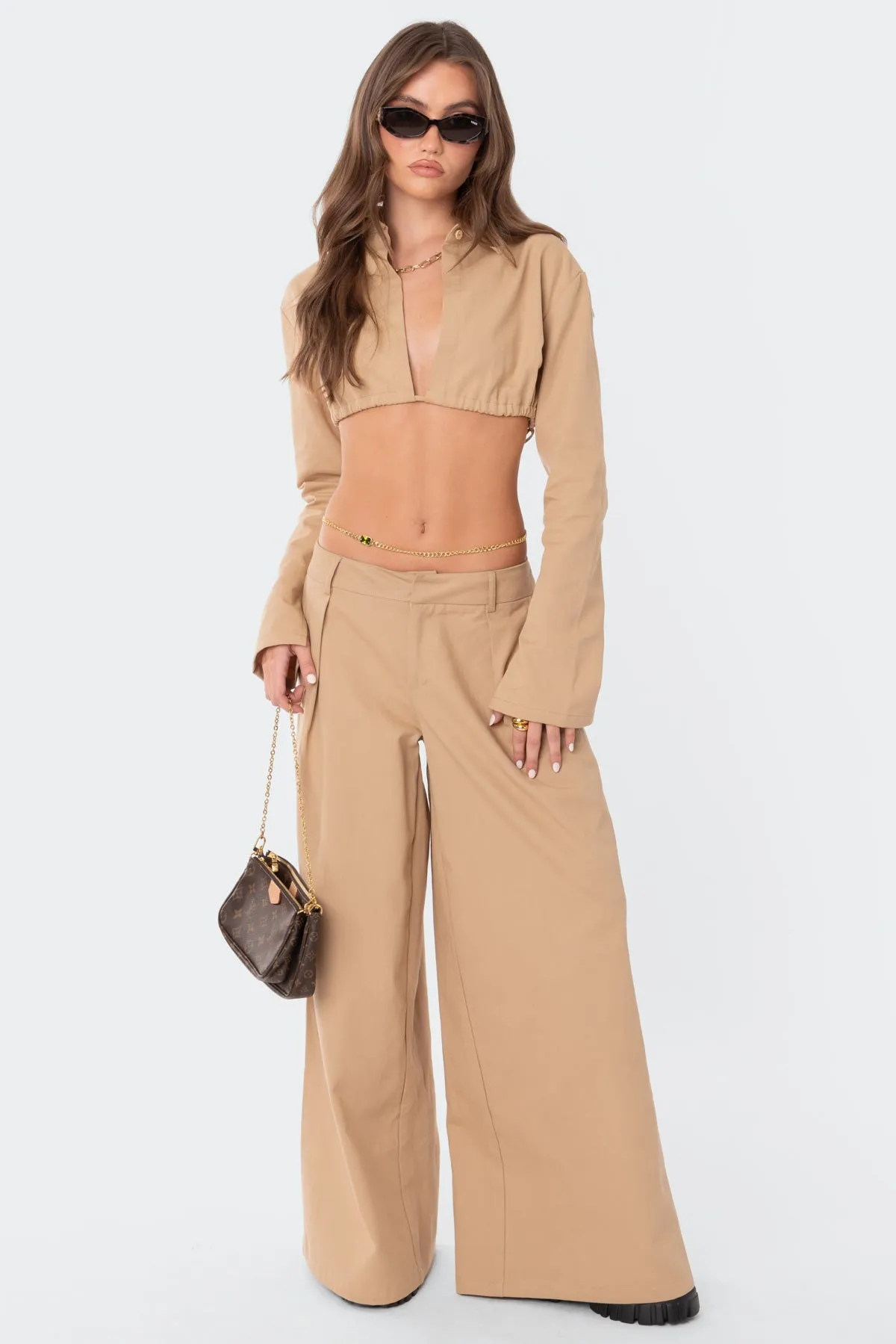 Avianna Open Back Collared Shirt sold by Edikted product image thumbnail 3