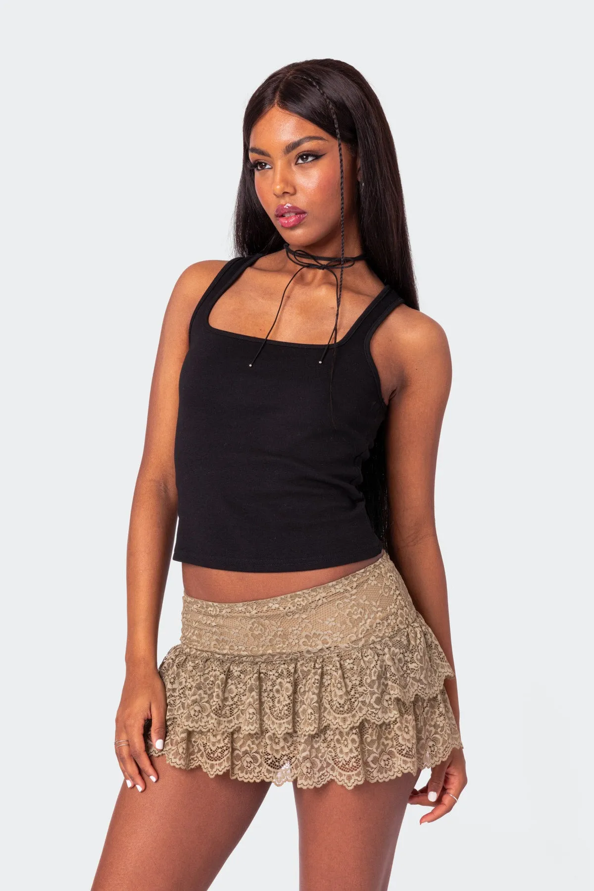 Square Neck Tank Top sold by Edikted product image thumbnail 4