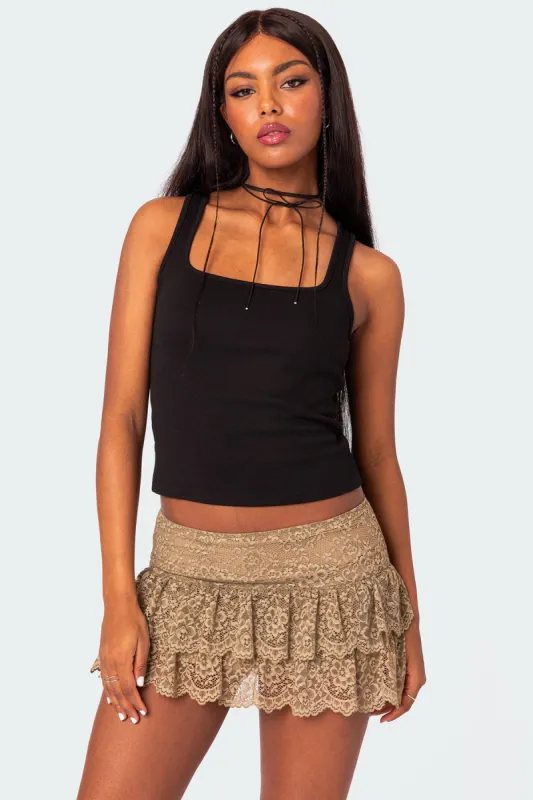 Square Neck Tank Top sold by Edikted
