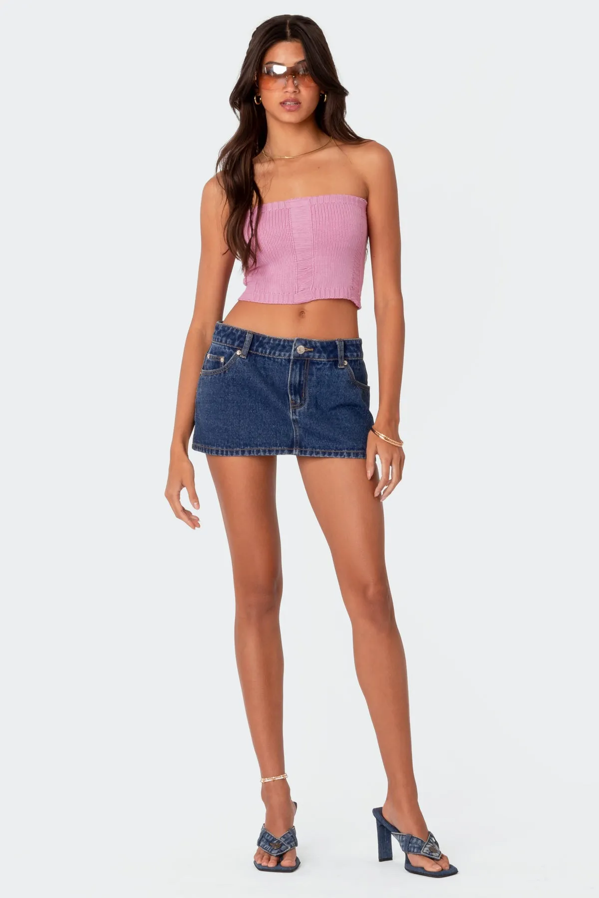 Lotta Knit Lace Up Tube Top sold by Edikted product image thumbnail 2