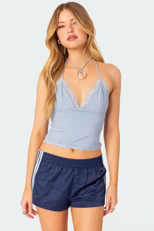 Sharona Lace Trim Tank Top sold by Edikted