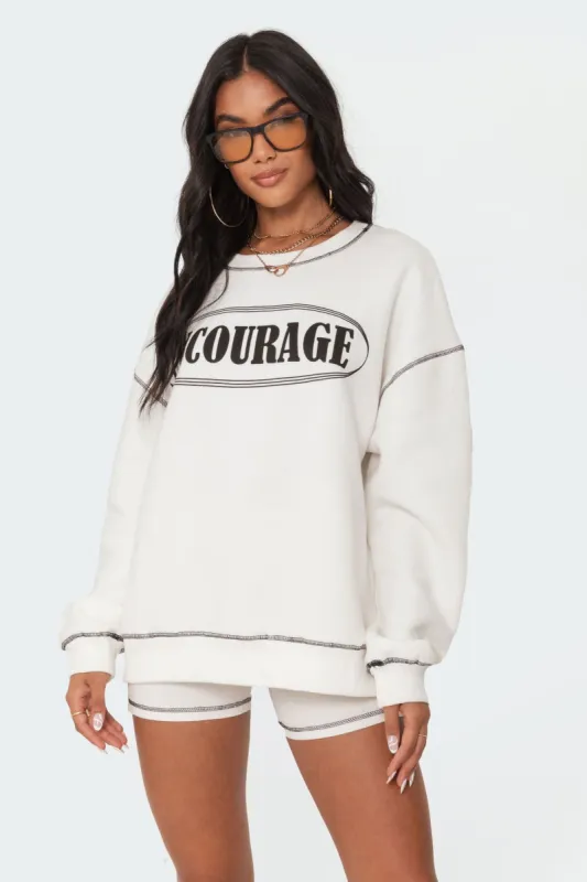 Encourage Sweatshirt sold by Edikted