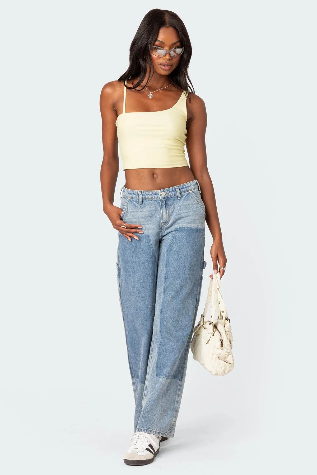 Reece Asymmetric Strap Crop Top sold by Edikted product image thumbnail 2