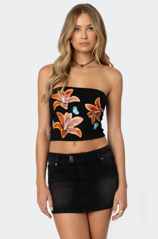 Tigerlily Tube Top sold by Edikted