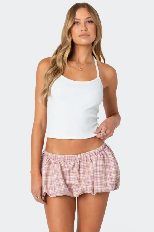 Adjustable Ribbed Halter Top sold by Edikted