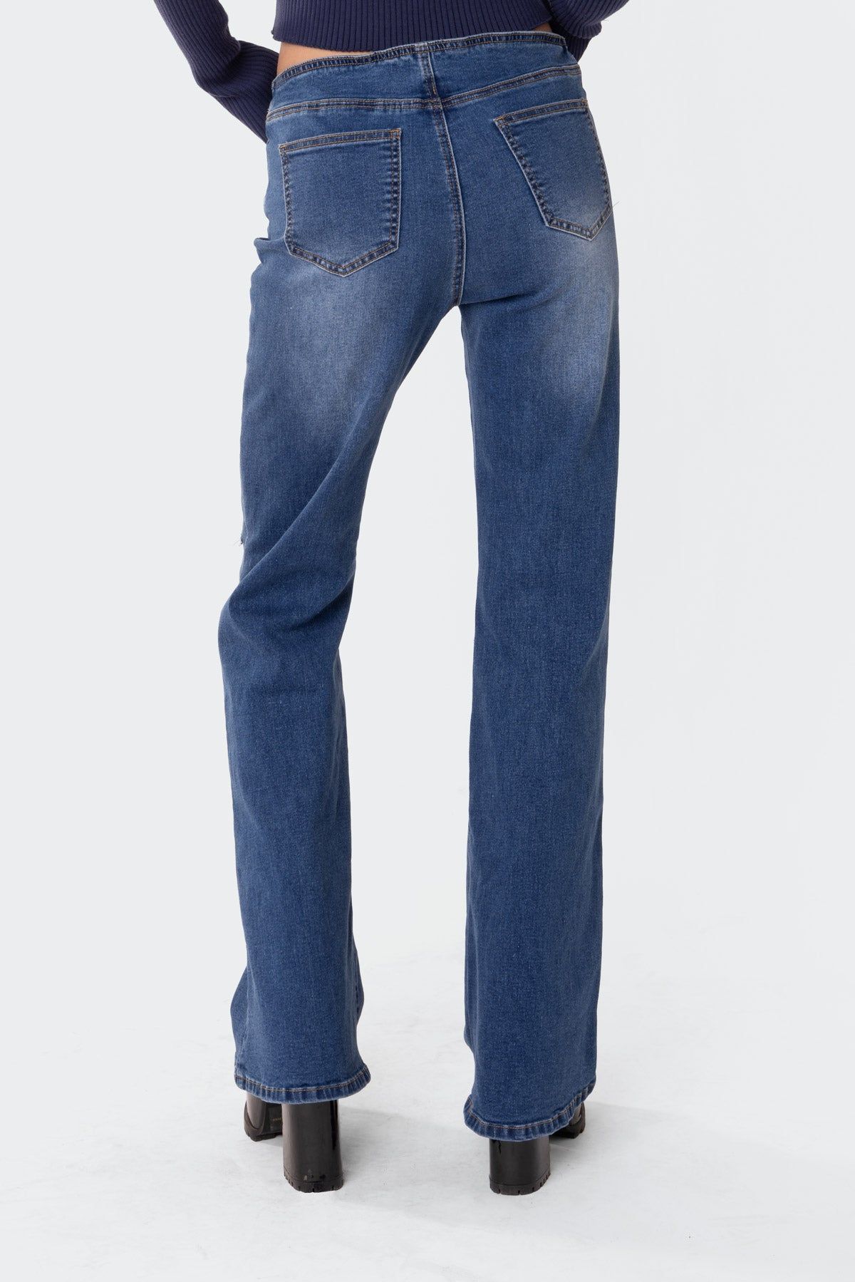 Twinkle Low Rise Flared Jeans sold by Edikted product image thumbnail 5