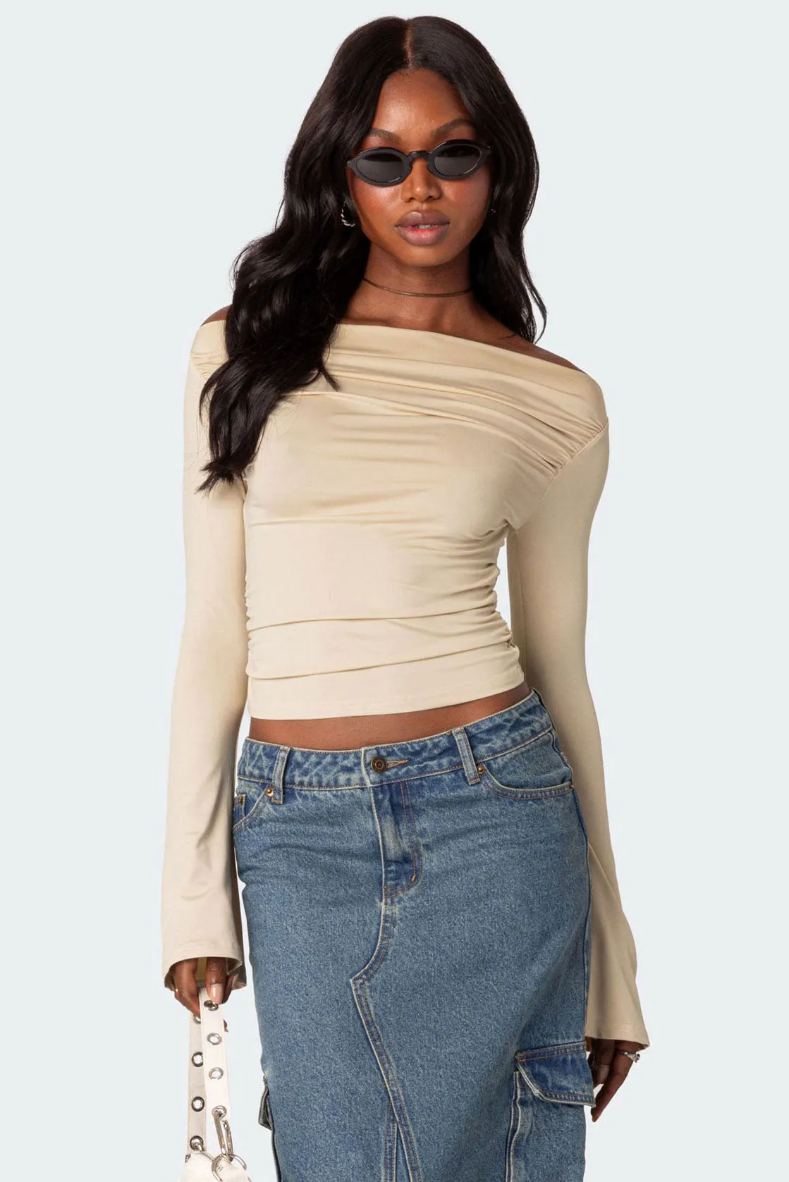 Dana Gathered Top sold by Edikted