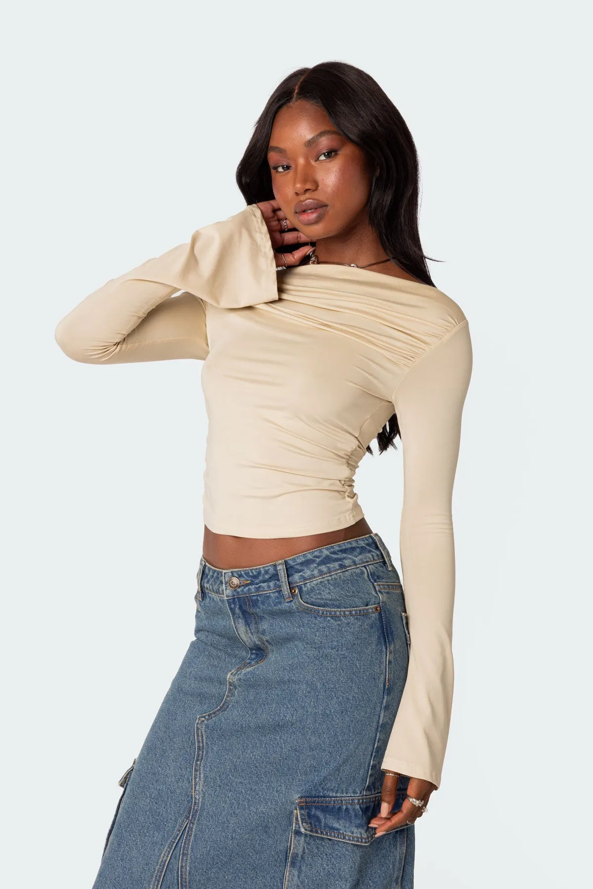 Dana Gathered Top sold by Edikted product image thumbnail 4