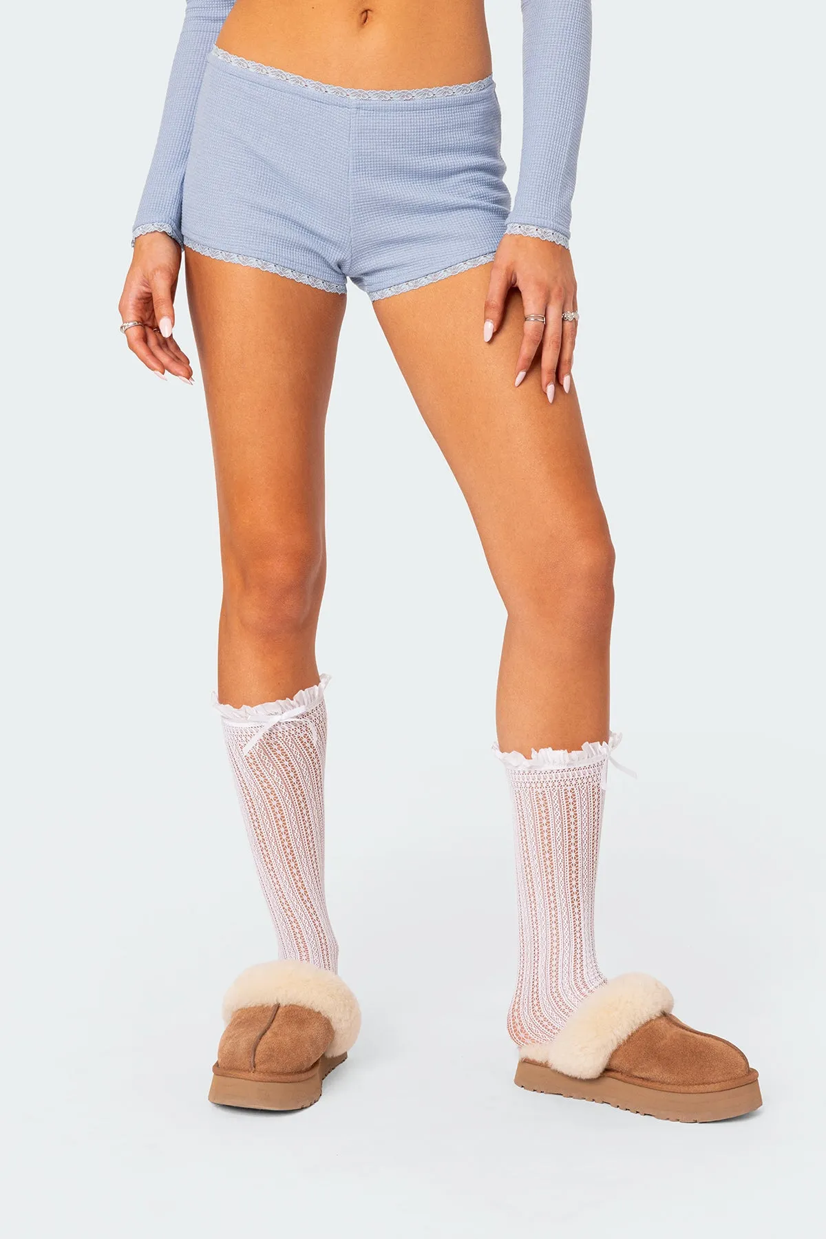 Grwm Waffle Micro Shorts sold by Edikted product image thumbnail 2