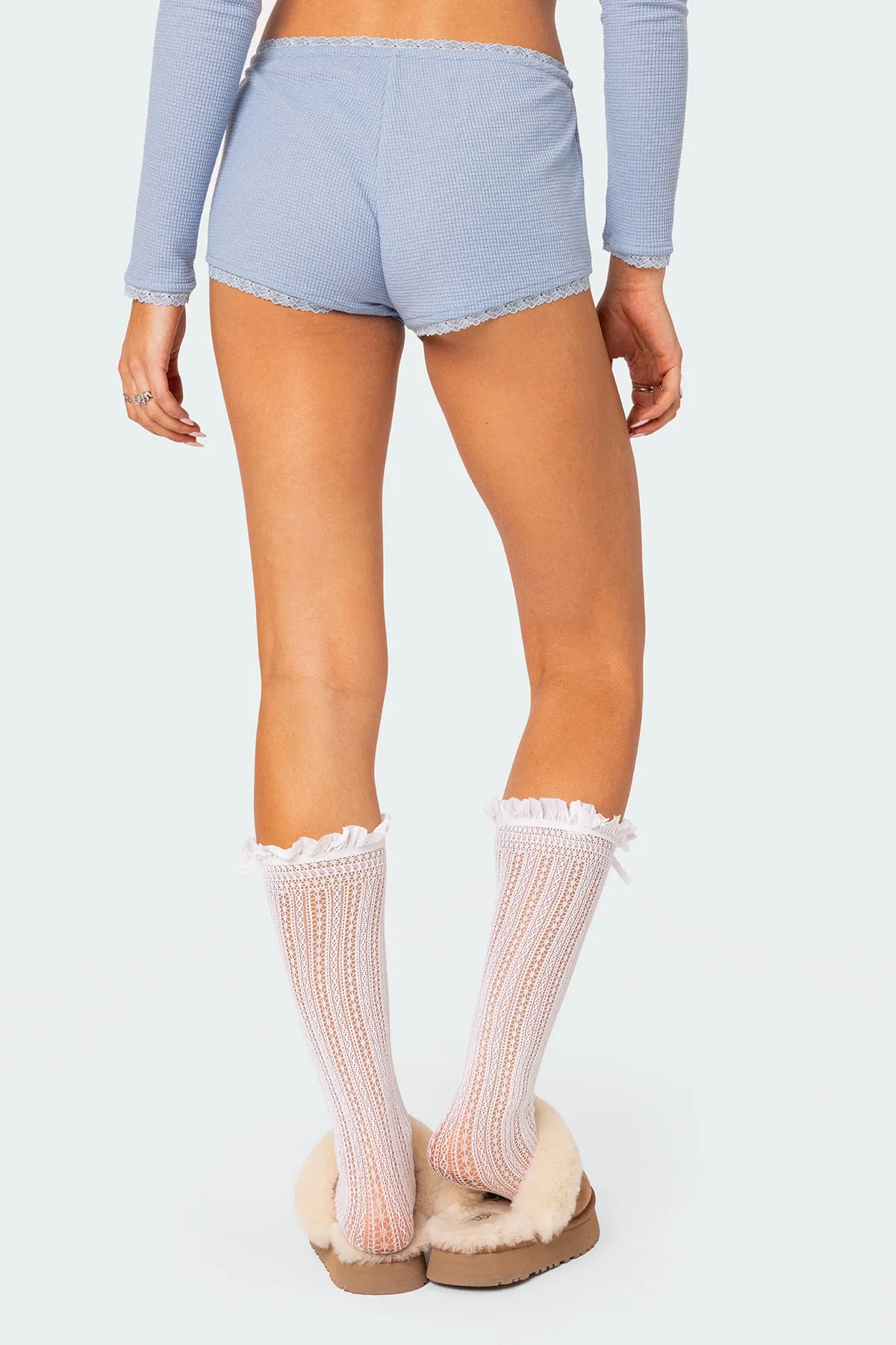 Grwm Waffle Micro Shorts sold by Edikted product image thumbnail 4