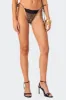 Lacey Leopard String Bikini Bottom sold by Edikted