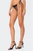 Lacey Leopard String Bikini Bottom sold by Edikted