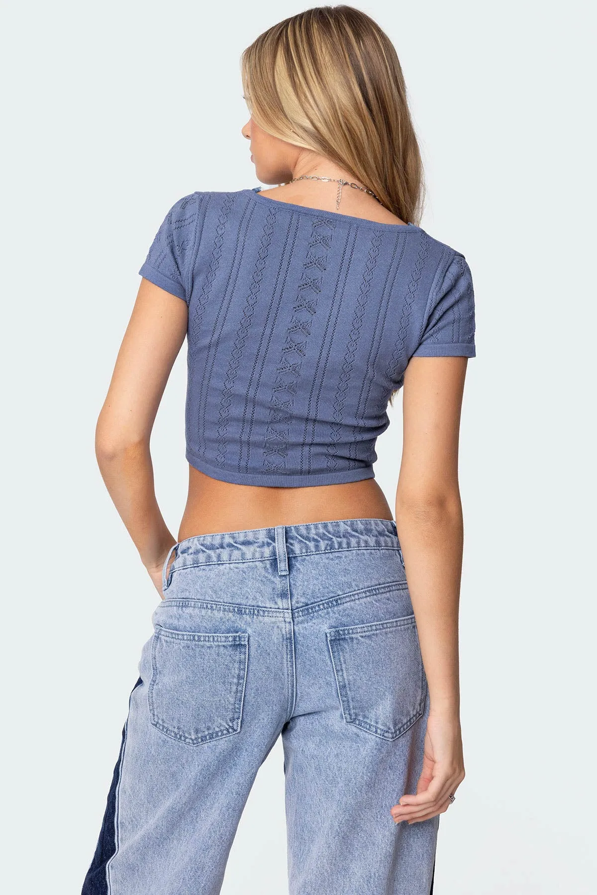 Luciana Knit Crop Top sold by Edikted product image thumbnail 5
