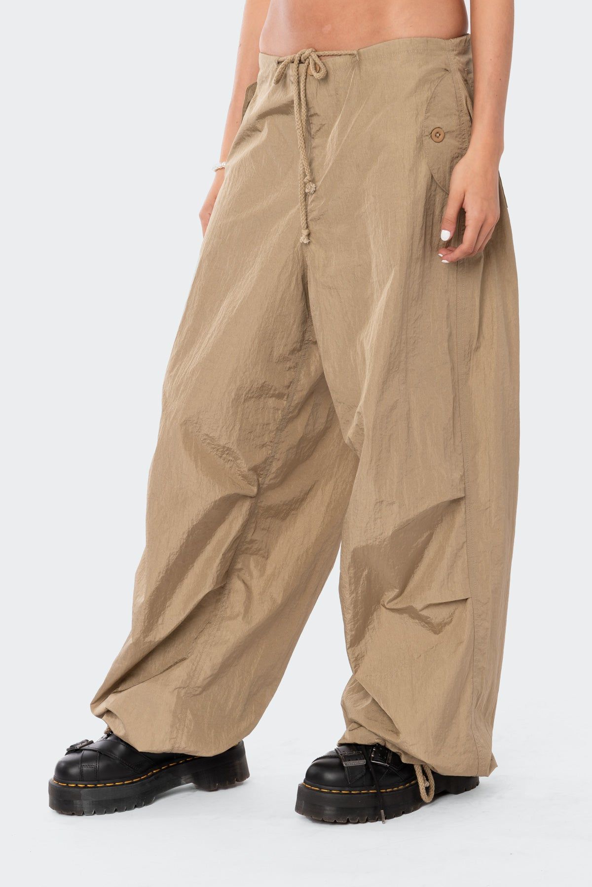 Rian Nylon Cargo Pants sold by Edikted product image thumbnail 3
