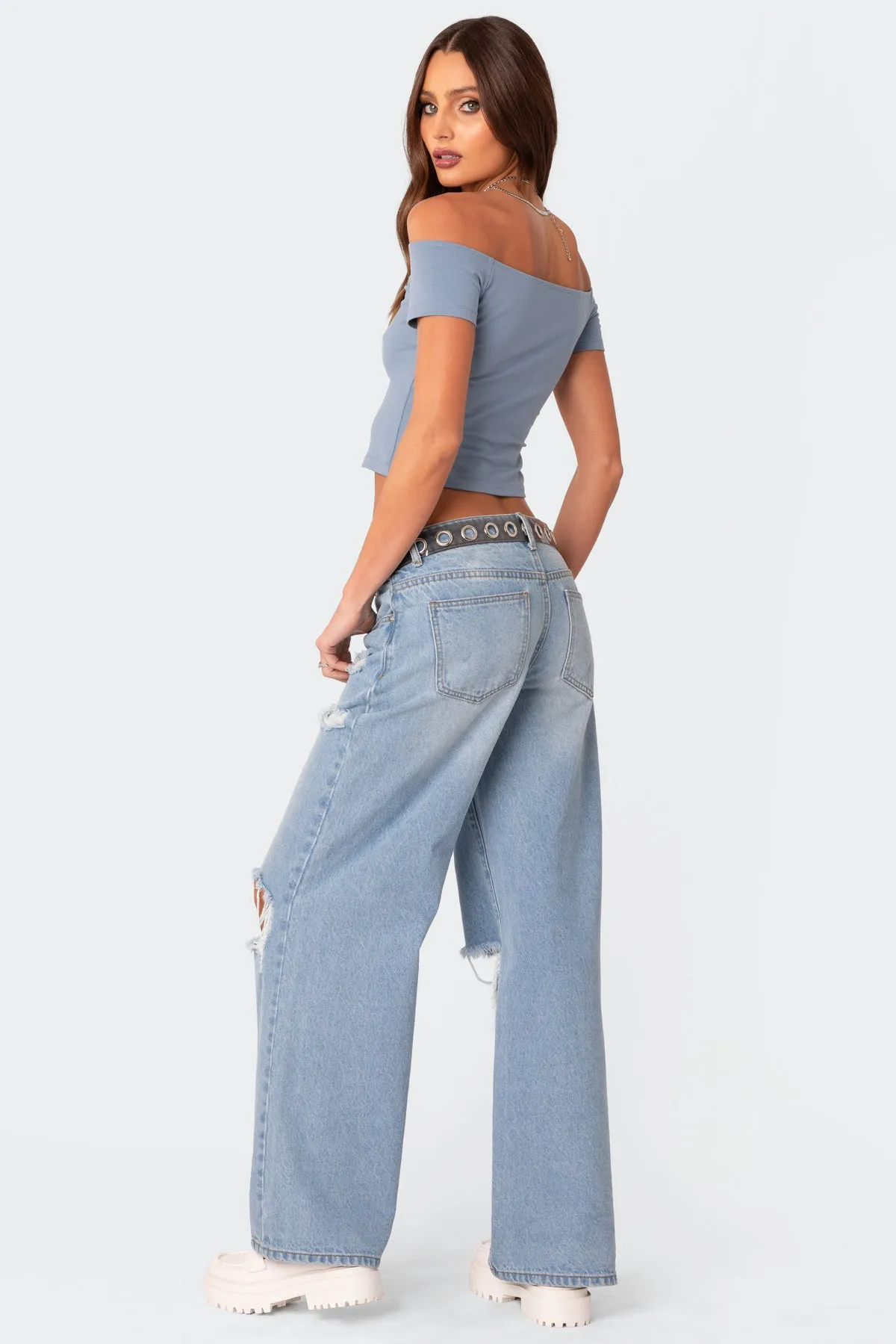 Trixie Off Shoulder Top sold by Edikted product image thumbnail 4