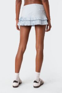 Layered Pleat Micro Skort sold by Edikted