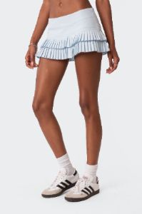 Layered Pleat Micro Skort sold by Edikted