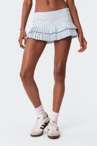Layered Pleat Micro Skort sold by Edikted