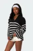 Oversized Quarter Zip Sweater sold by Edikted