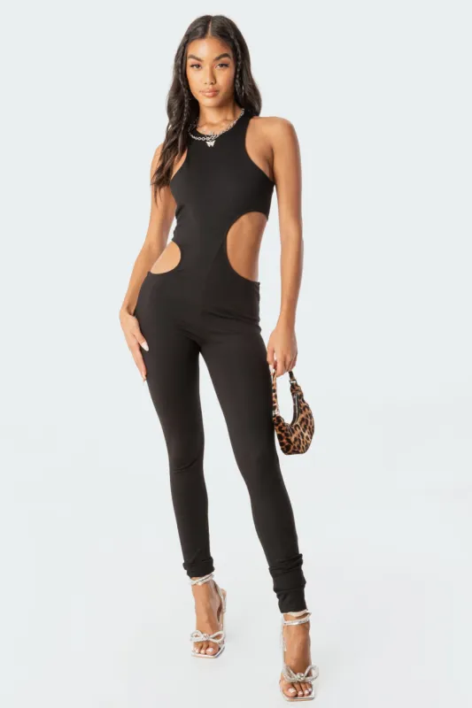 Lorel Cut-Out Jumpsuit sold by Edikted