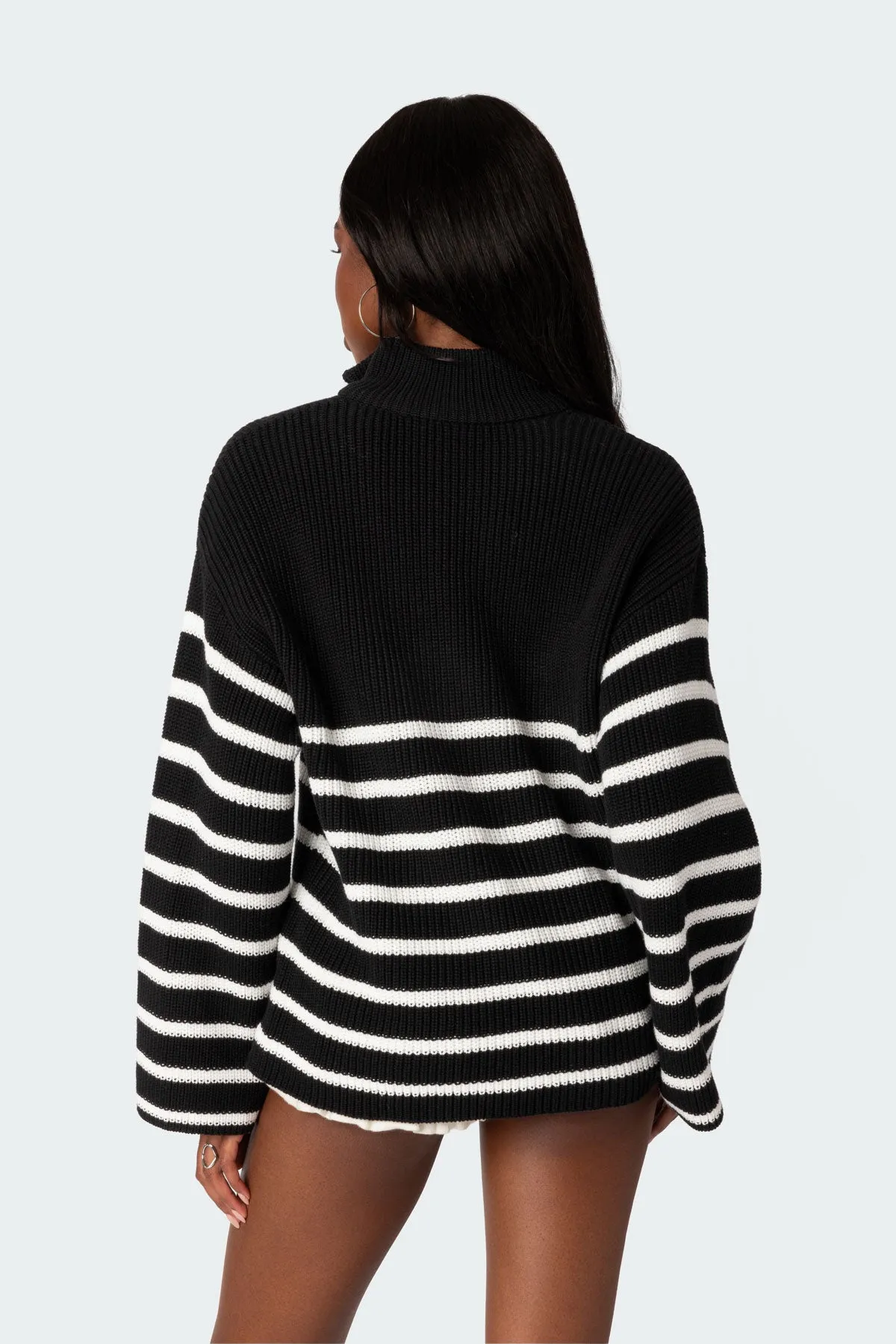 Oversized Quarter Zip Sweater sold by Edikted product image thumbnail 5