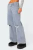Debbie Distressed Low Rise Jeans sold by Edikted