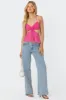 Duo Cutout Mesh Halter Top sold by Edikted