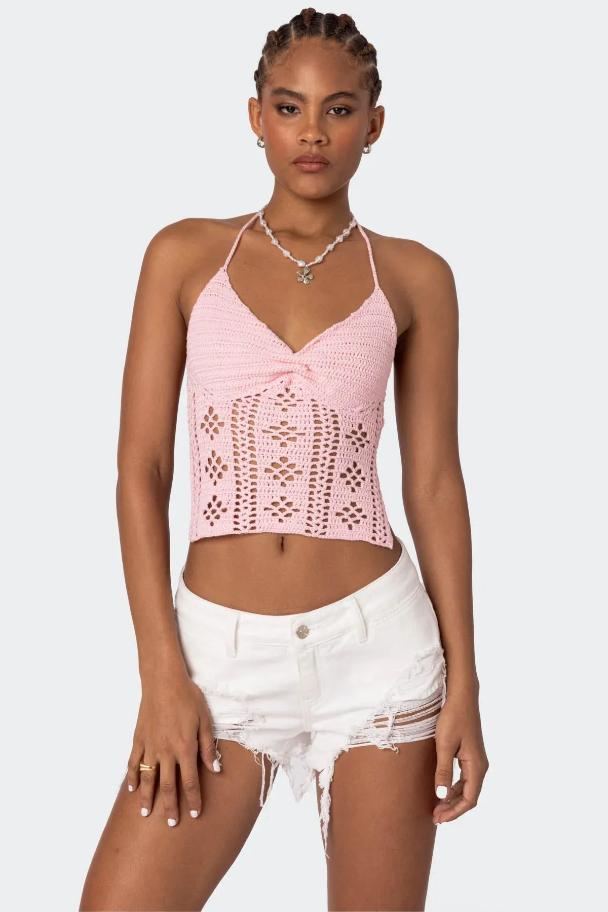 Jada Open Back Crochet Top sold by Edikted product image thumbnail 3