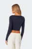 Rain Cupped Long Sleeve Top sold by Edikted