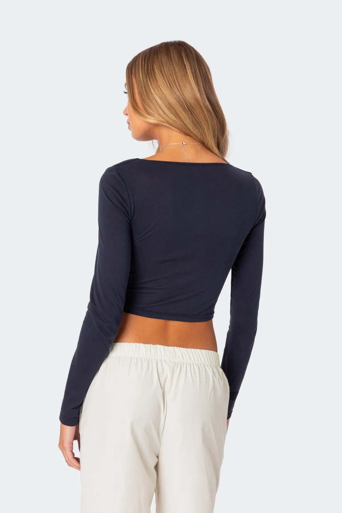Rain Cupped Long Sleeve Top sold by Edikted product image thumbnail 5