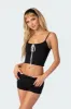 Don Tie Front Knit Tank Top sold by Edikted