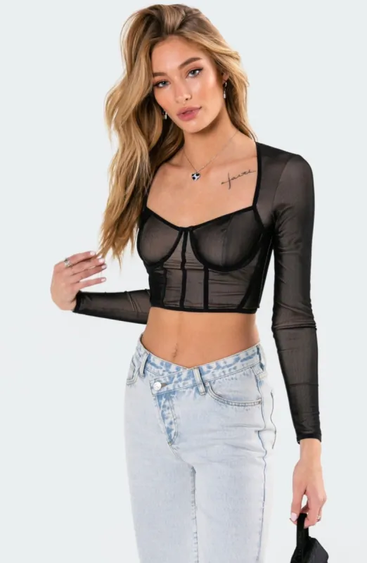 Megan Bodice Crop Top sold by Edikted