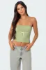 Elsie Knitted Tie Tube Top sold by Edikted
