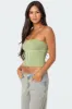 Elsie Knitted Tie Tube Top sold by Edikted