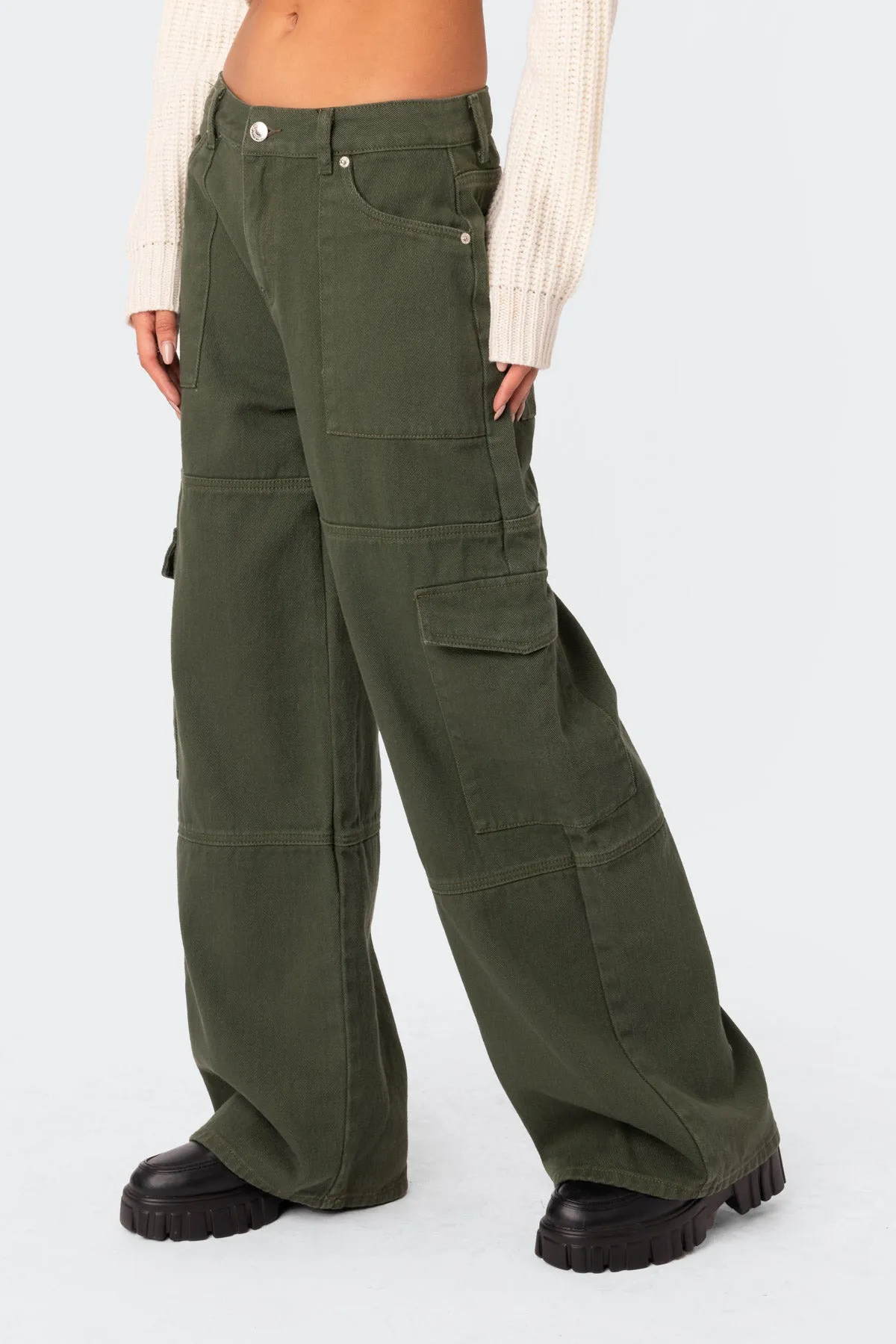 Ember Denim Cargo Pants sold by Edikted product image thumbnail 4