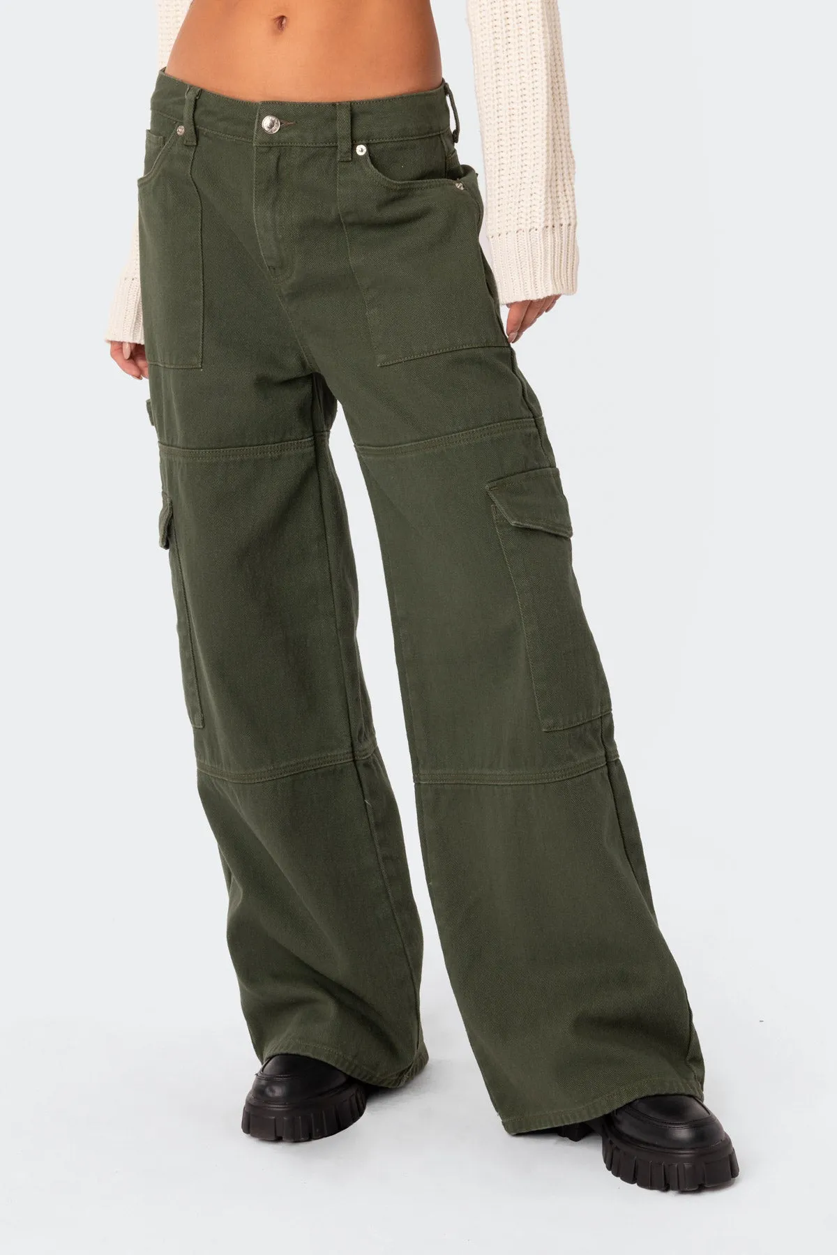 Ember Denim Cargo Pants sold by Edikted product image thumbnail 3