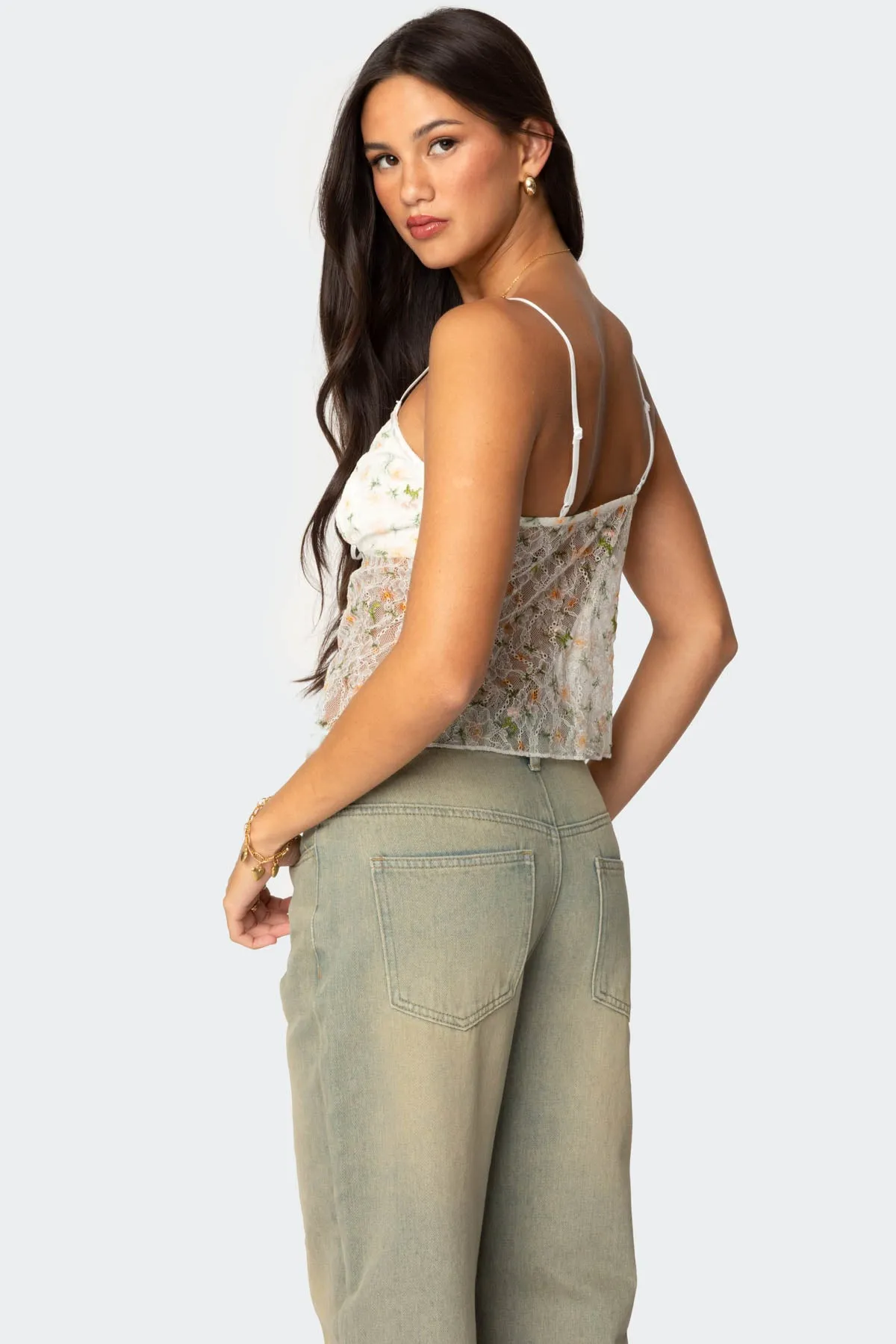 Flowery Sheer Embroidered Top sold by Edikted product image thumbnail 5