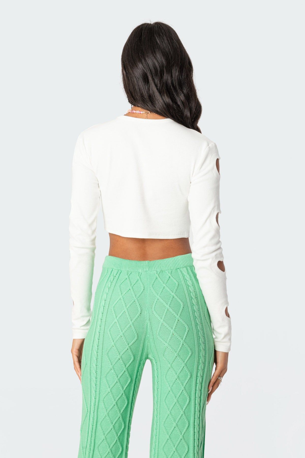 Empty Heart Ribbed Top sold by Edikted product image thumbnail 5