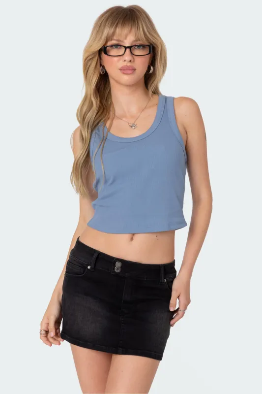 Jessa Ribbed Tank Top sold by Edikted
