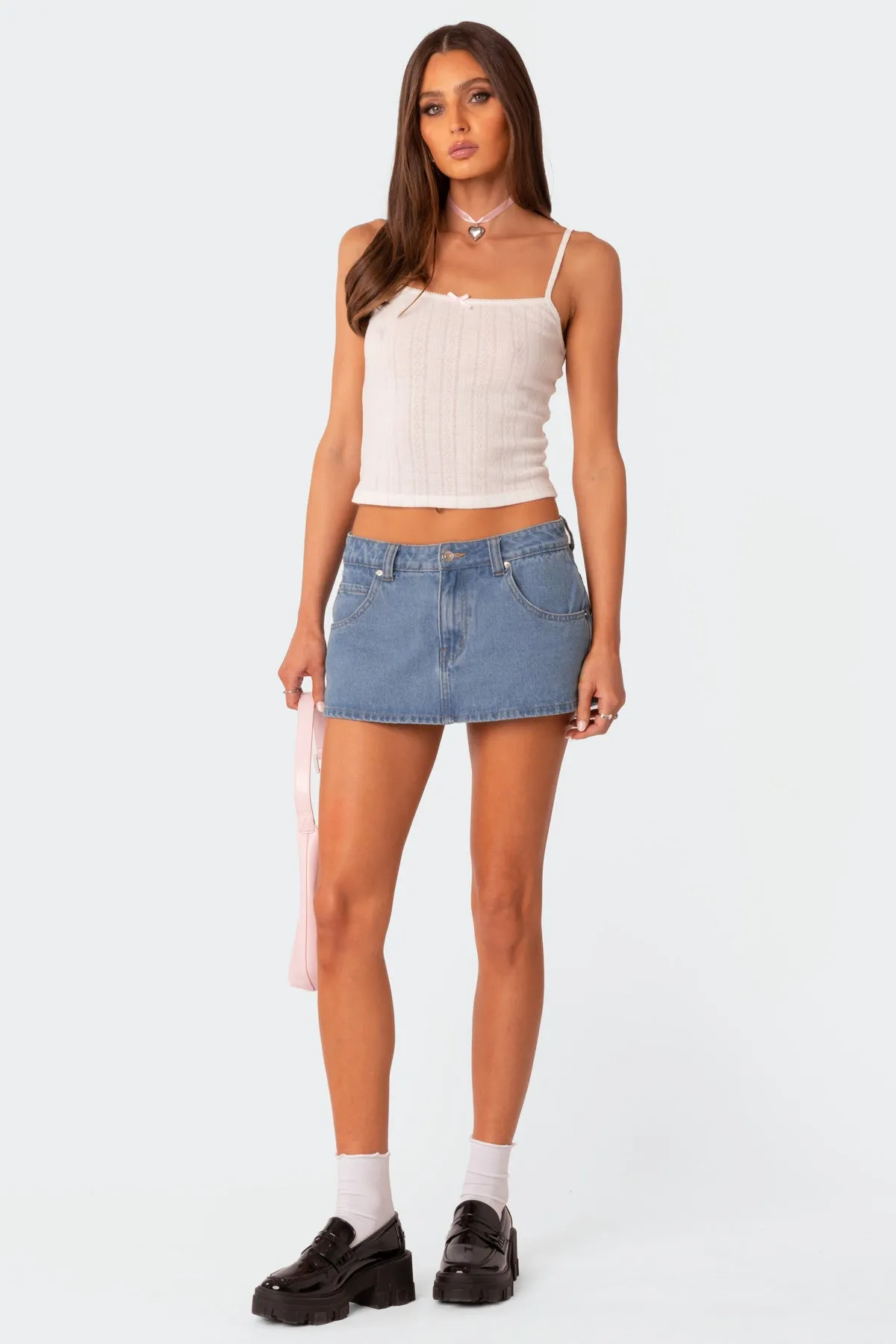 Pointelle Tank Top sold by Edikted product image thumbnail 2